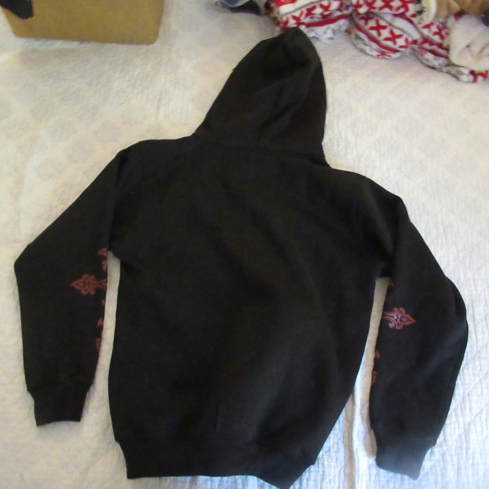 Most Wanted Zip Up Hoodie Mens XS Black Gothic Graphic Renaissance streetwear